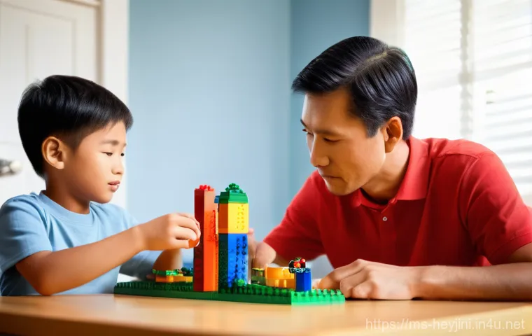 헤이지니의 어린이 상담 콘텐츠 - **Prompt 2: Quality Family Time for Emotional Bonding and Resilience**
    "A vibrant and joyful sce...