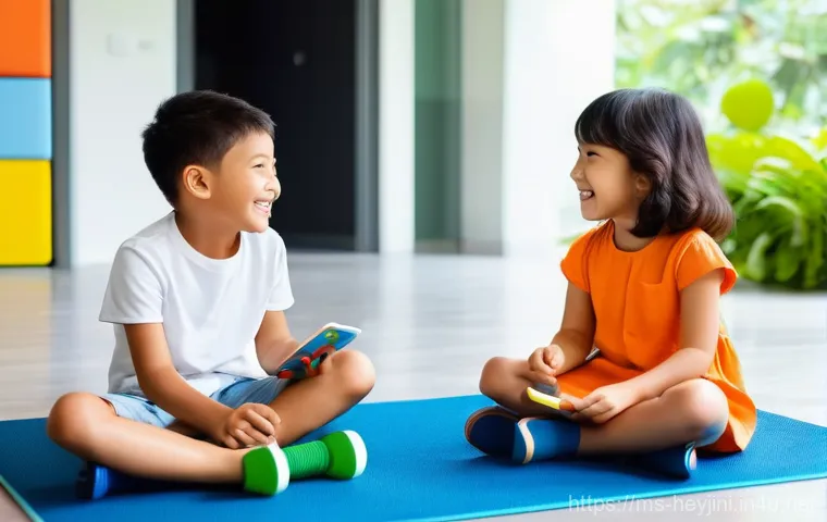 헤이지니의 어린이 유튜브 세계 - **Prompt:** A cozy, warm scene inside a modern Malaysian home. A Malay mother in her late 30s, weari...