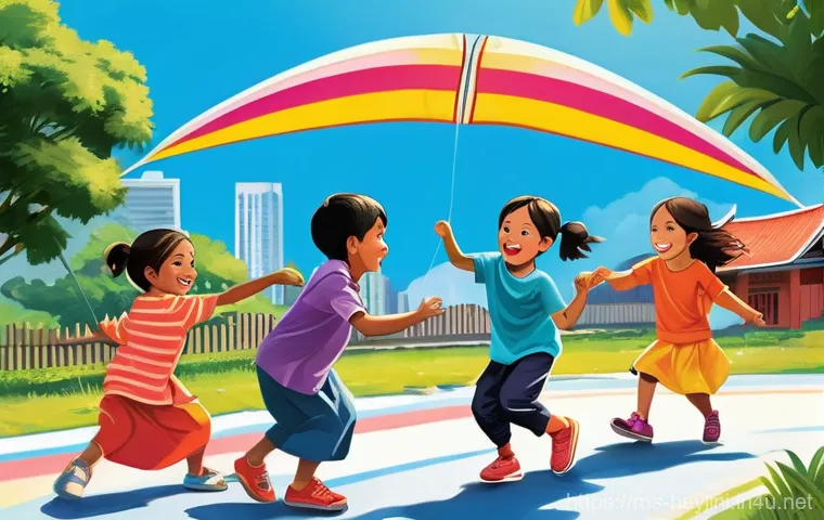 헤이지니 인기 이유 - **Prompt:** A heartwarming scene at a festive Malaysian community event for children. Two friendly, ...